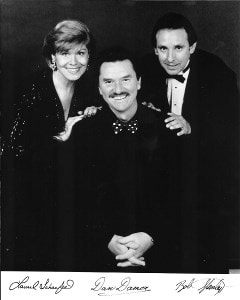Former Miss America Laurel Schaefer, Dan Damon and Bob Stanley.